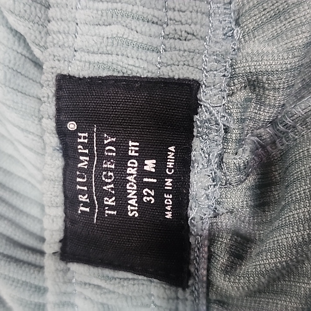 Triump Tragedy Corduroy Drawnstring Pull On Men's Light Blue Pants. 32 - Picture 7 of 10